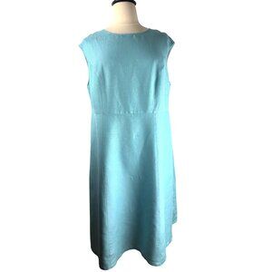 Spring Preppy Jessica London Linen Lined Sleeveless Maxi Dress, Women's 20W